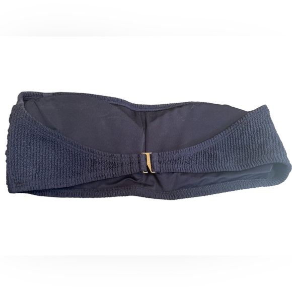 MICHAEL MICHAEL KORS Navy Blue RuchedTop Bandeau Padded Bikini Top Size Medium - Picture 4 of 15